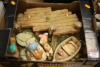 Lot 120 - A collection of Pendelfin figures and stands...