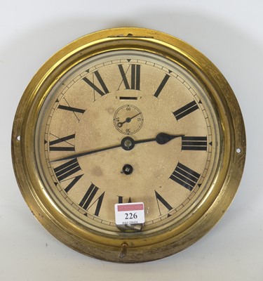 Lot 226 - A 20th century brass cased ship's bulkhead...