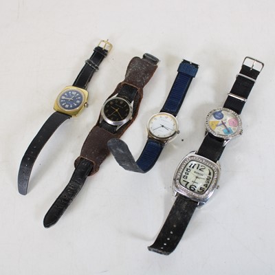 Lot 272 - A gent's Ruhla steel cased wristwatch having a...
