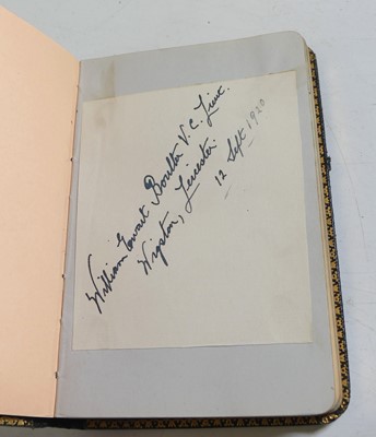 Lot 288 - An Inter-war leather autograph album, the...