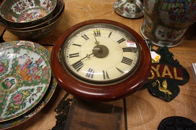 Lot 147 - A Victorian mahogany postman's alarm clock,...