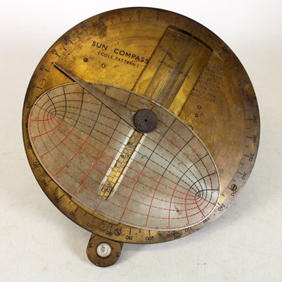 Lot 151 - A brass sun compass (Cole pattern), dia. 20cm