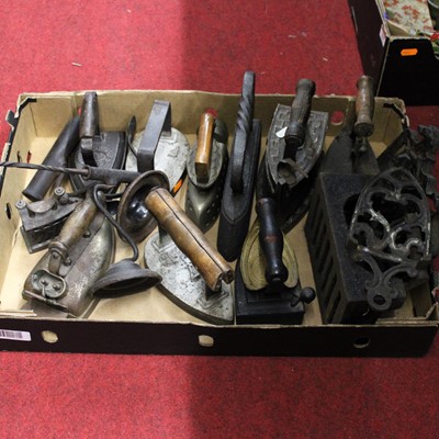 Lot 164 - A collection of Victorian and later cast iron...