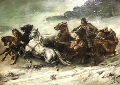 Lot 427 - Circa 1900 continental school, Cossacks...