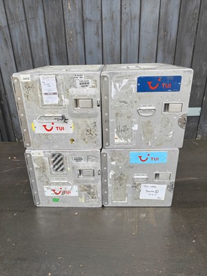 Lot 1 - A group of four TUI airline catering boxes,...