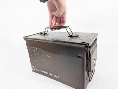Lot 8 - A pair of Ammo Boxes, metal ammunition boxes...