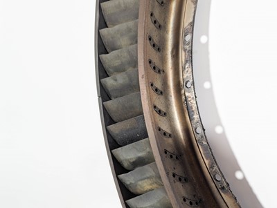 Lot 31 - A large Boeing 737 Jet Engine Vane Ring, being...