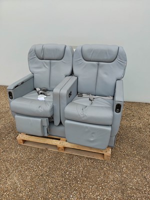 Lot 38 - A pair of Leather VIP First Class seats from...