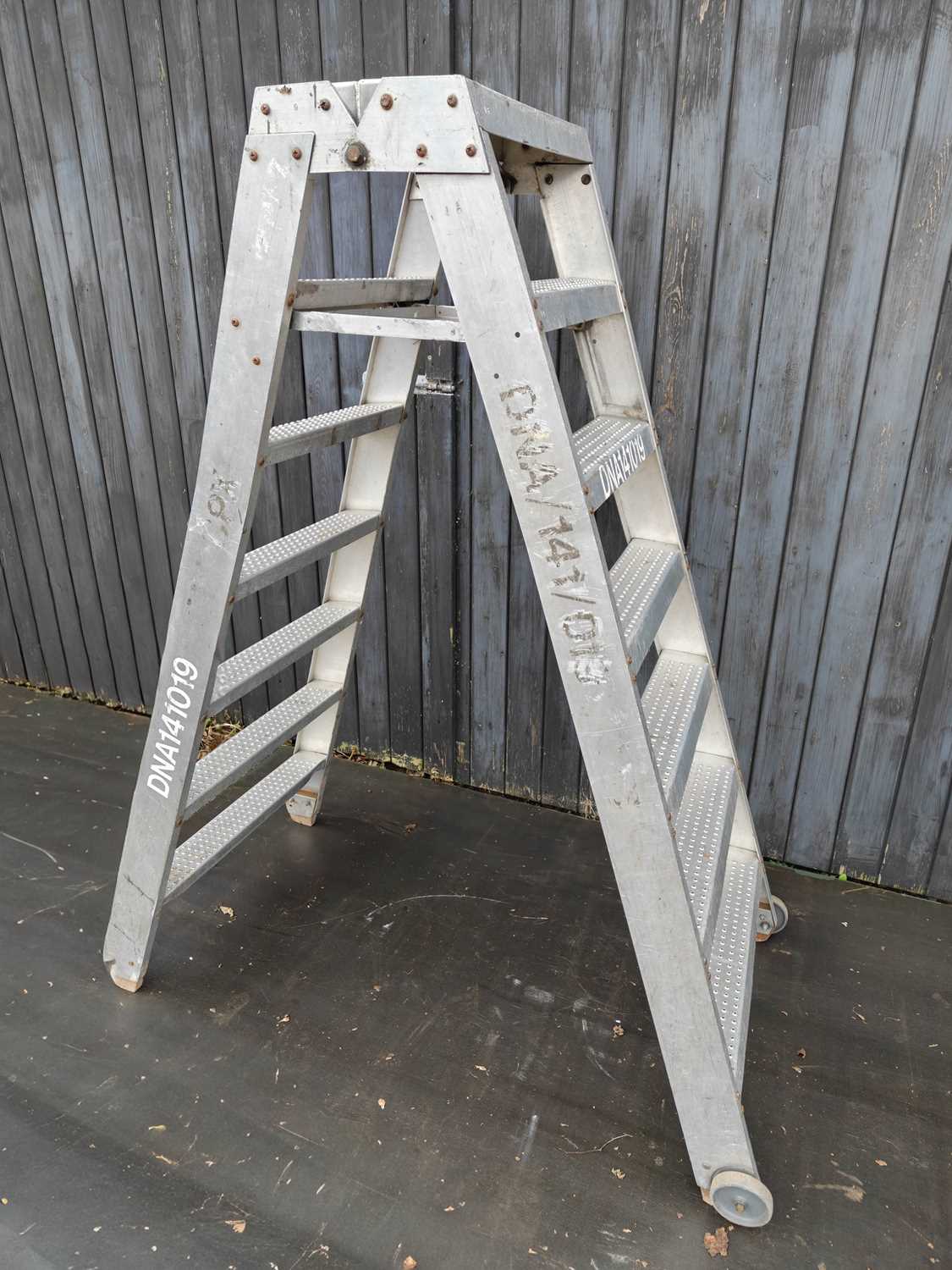 Lot 39 - An MOD Aircraft Ladder, being an aviation...