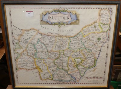 Lot 442 - Robert Morden - Late 17th century engraved and...