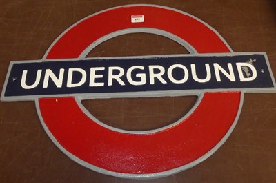 Lot 453 - Reproduction cast metal London Underground...