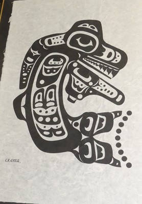 Lot 454 - CB Greul - Killer Whale, screen print, signed...
