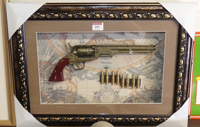 Lot 455 - Reproduction framed display of a replica...