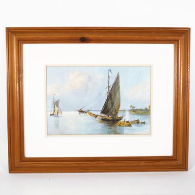 Lot 476 - S Weis - Harbour scene, watercolour, signed...