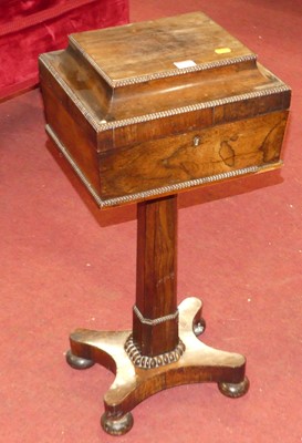 Lot 545 - A Regency rosewood pedestal teapoy having a...