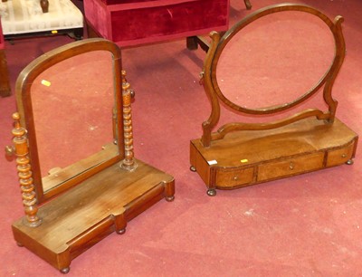 Lot 555 - A Regency mahogany and ebony strung dressing...