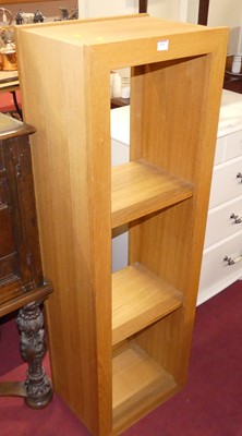 Lot 559 - A contemporary blond oak freestanding...
