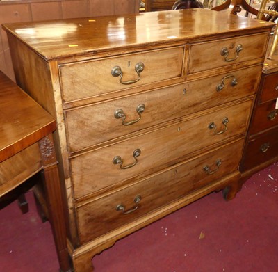 Lot 565 - A George III mahogany square front chest of...