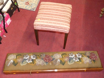 Lot 573 - A Victorian faded rosewood and Berlin beadwork...