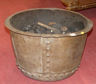 Lot 575 - A riveted copper fuel depot with contents of...