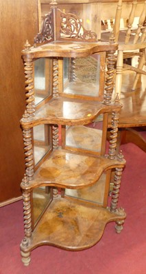 Lot 594 - A Victorian figured walnut mirror back...