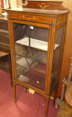 Lot 595 - An Edwardian inlaid mahogany china display...