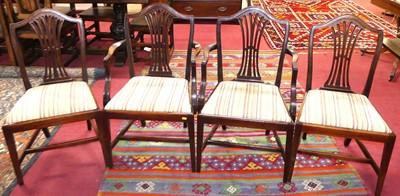 Lot 606 - A set of eight 19th century mahogany dining...