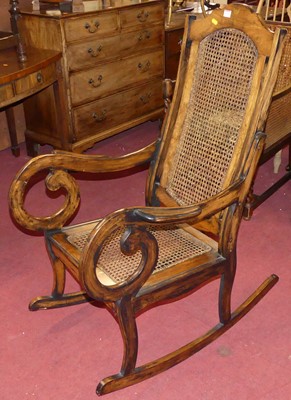 Lot 614 - An eastern hardwood brass inlaid and split...