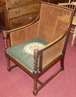 Lot 610 - A 19th century faded mahogany framed Bergere...