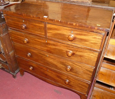 Lot 635 - A circa 1820 mahogany square front chest of...
