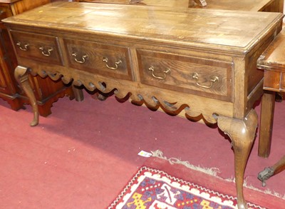 Lot 648 - An 18th century style oak and cross banded...