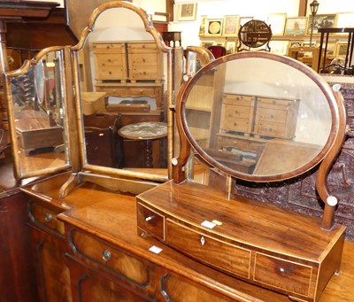 Lot 650 - A Regency mahogany and inlaid dressing table...