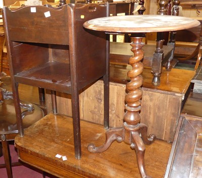 Lot 656 - A George III mahogany gentleman's wash stand,...