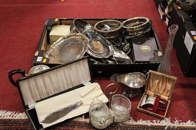 Lot 211 - A collection of silver plated wares to include...