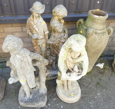 Lot 708 - A terracotta tall planter, height 78cm,...