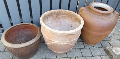 Lot 711 - A terracotta planter of good size, dia. 57cm,...