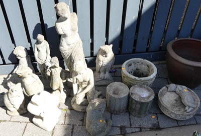 Lot 712 - A quantity of reconstituted stone and concrete...