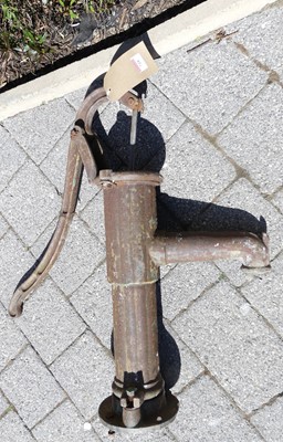 Lot 718 - A cast iron garden water pump