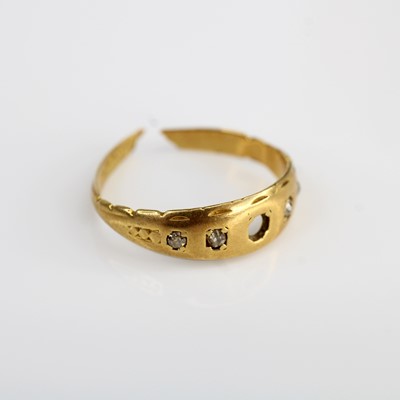Lot 360 - An Edwardian 18ct gold and rose cut diamond...