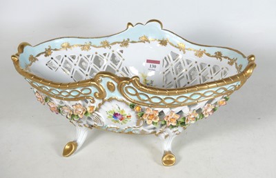 Lot 130 - A reproduction German porcelain floral...
