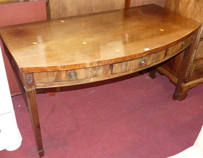 Lot 563 - A 19th-century mahogany bow front side table,...