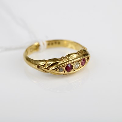 Lot 334 - An early 20th century 18ct gold, ruby and...