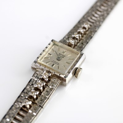Lot 2166 - A white metal lady's Roxy Anker 17-jewel...