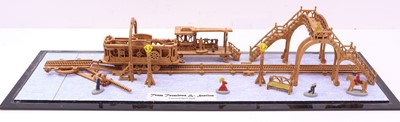 Lot 30 - A collection of wooden kit-built items to...