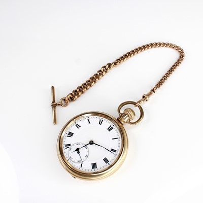Lot 2130 - A 9ct gold graduated curblink watch chain with...