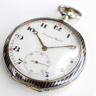 Lot 2137 - An International Watch Company (IWC) silver...