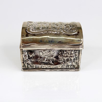 Lot 307 - A late 19th century Dutch silver trinket box,...