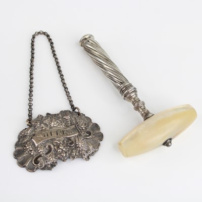 Lot 325 - A Victorian silver decanter collar for Sherry,...