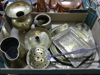Lot 105 - An 18th century ? bell metal pestle & mortar,...