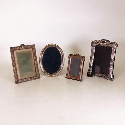 Lot 301 - A late Victorian silver clad easel photograph...